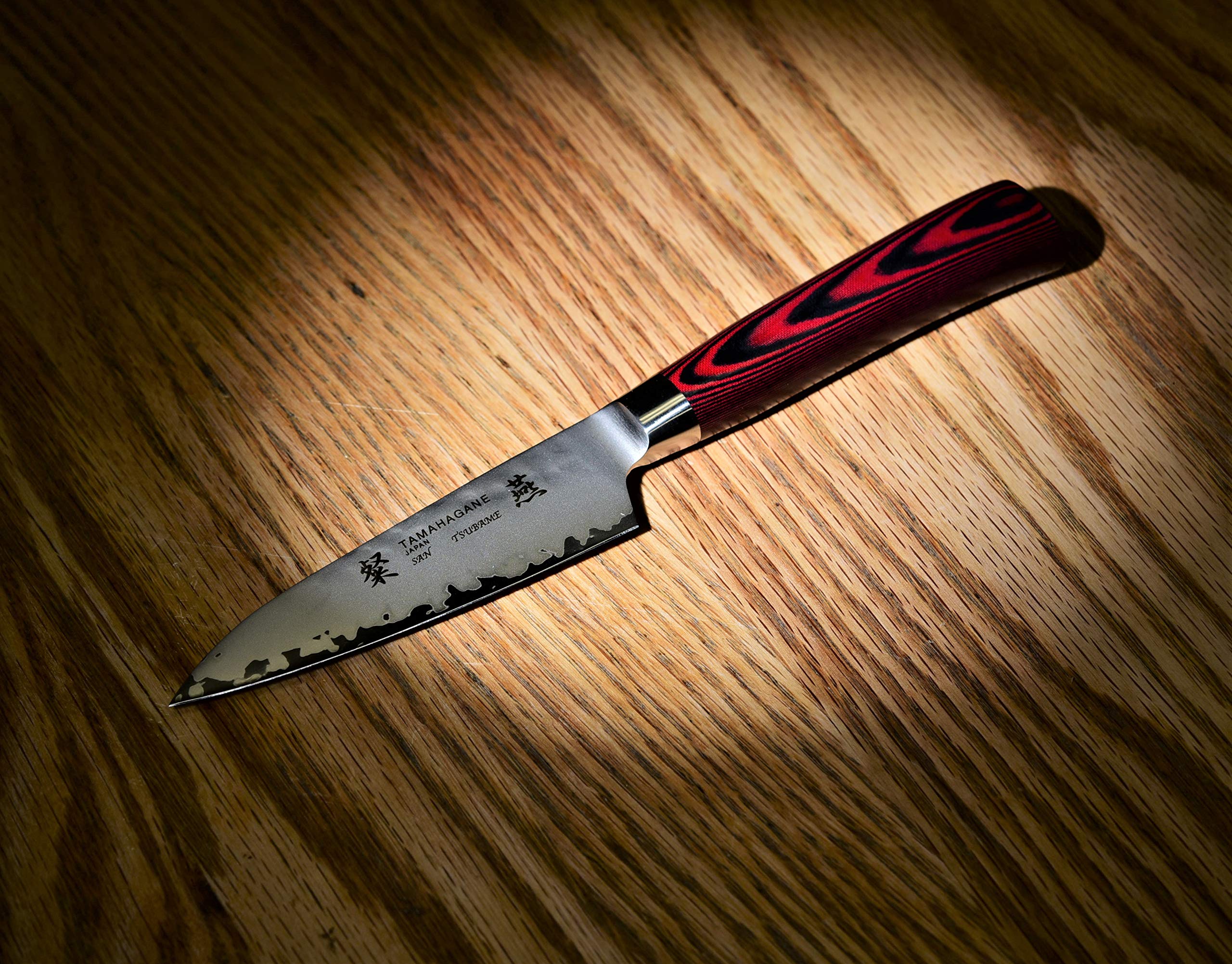 Hyabusa 9.5-Inch Professional Chef Knife - Japanese High Carbon Stainless Steel Kitchen Knife with Burgundy Handle - Perfect for Slicing, Dicing, and Chopping Vegetables, Meat, and Fish
