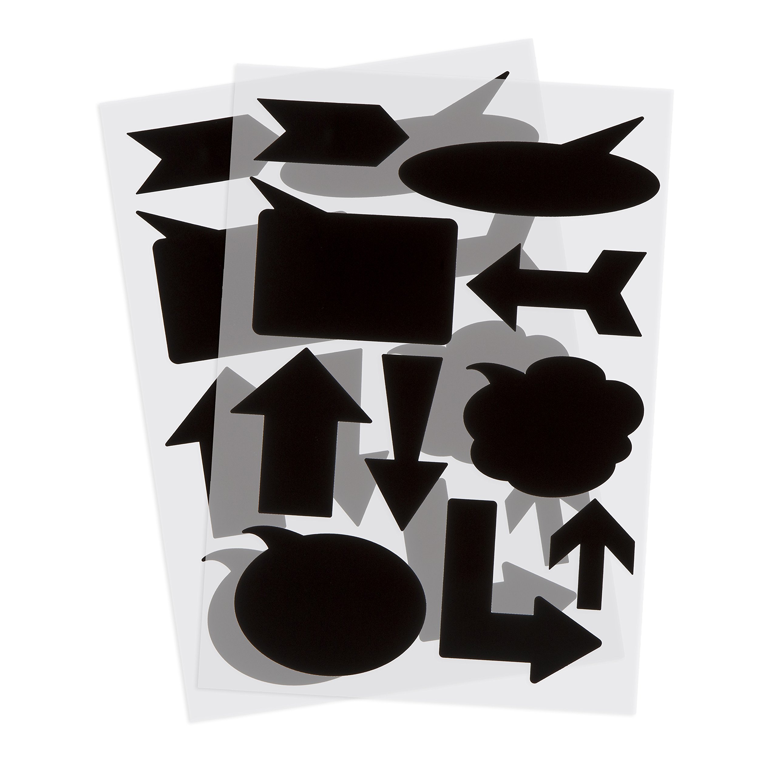 Darice 20-Piece Chalk Vinyl Tags, Arrows & Conversation Bubbles Stickers - Perfect for Scrapbooking, DIY Crafts, and Party Decorations