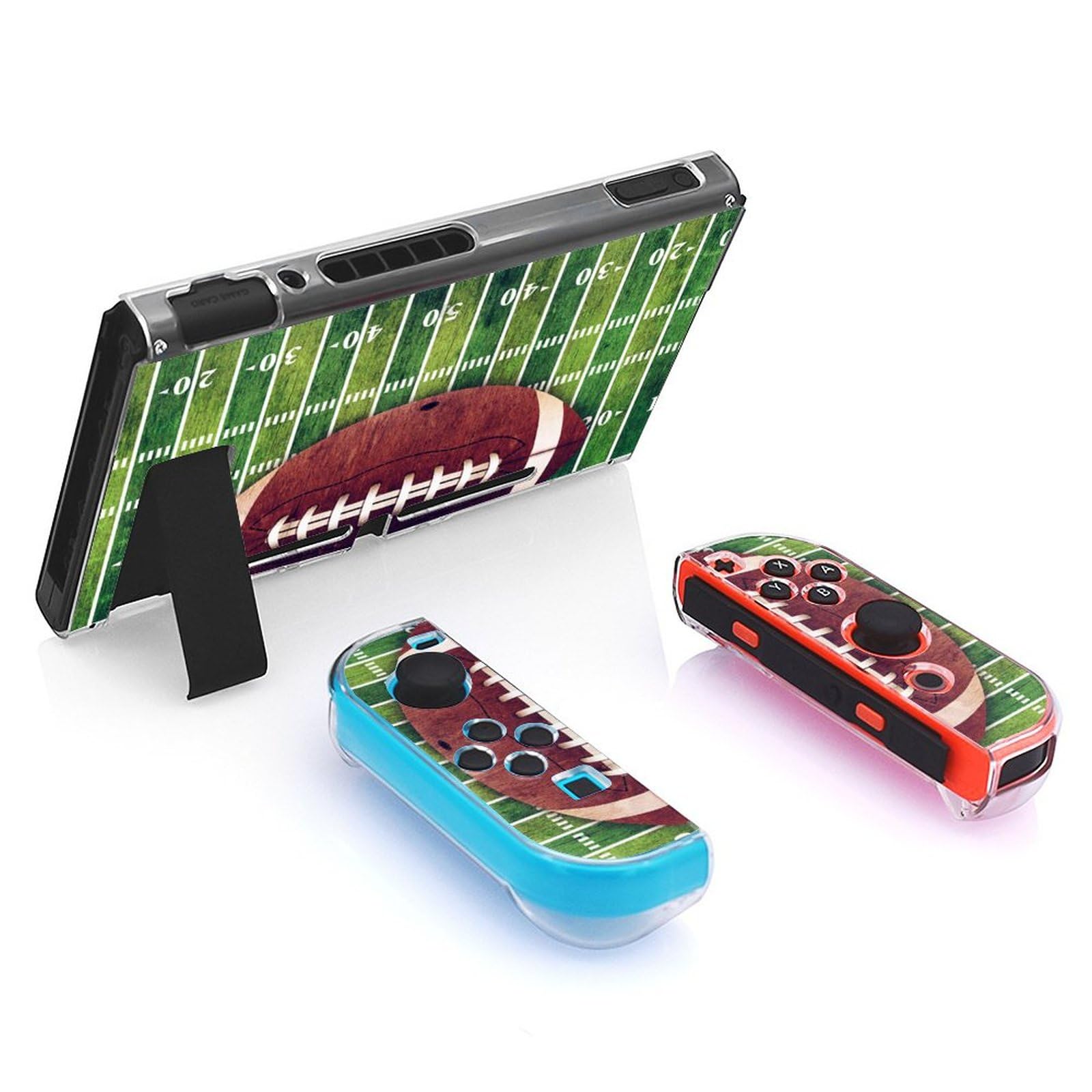 LEOPOM American Football Themed Switch Case - Dockable Protective Cover for Nintendo Switch | Perfect Gift for American Football Game Players | Ideal for Gaming Sessions, Travel & Display