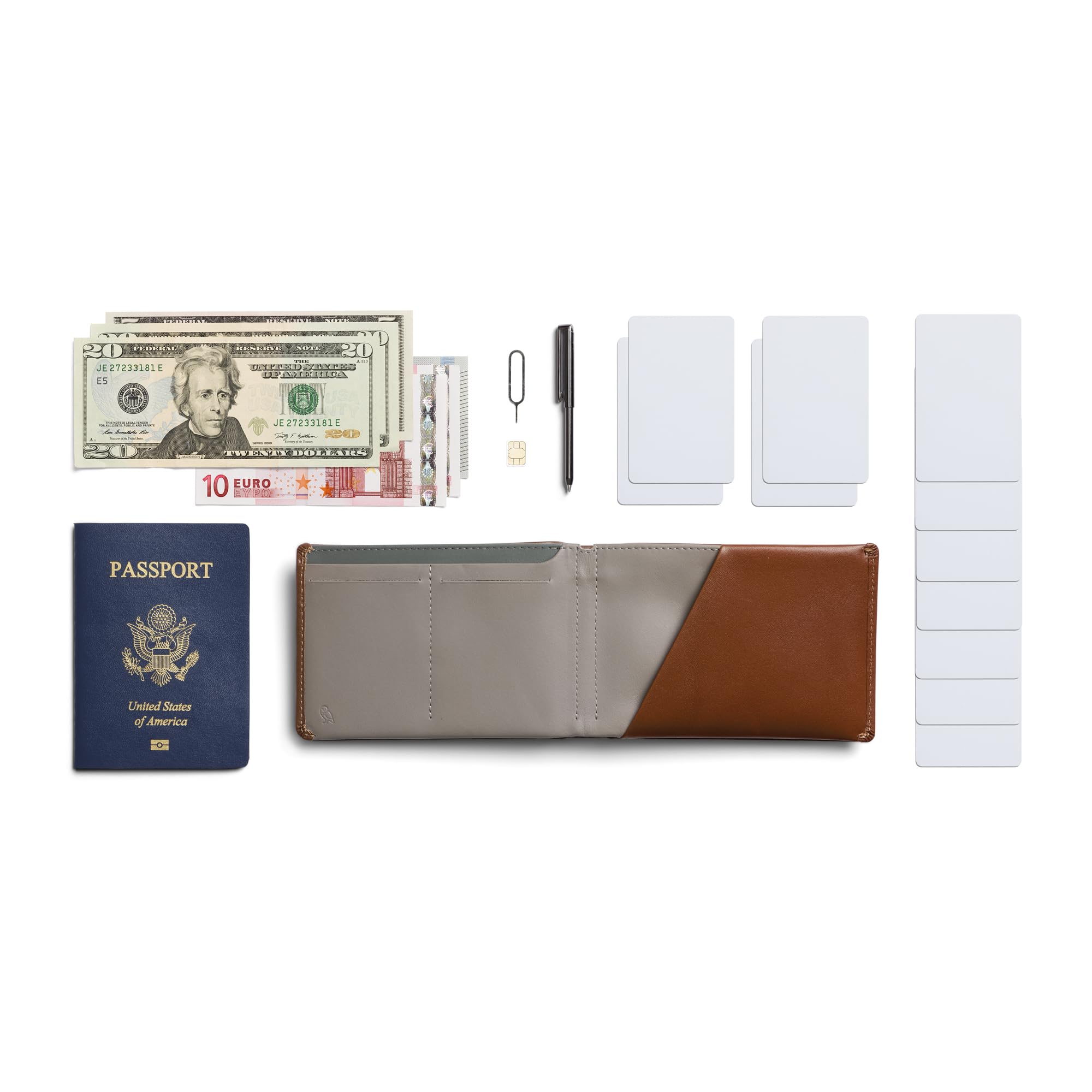 Bellroy Premium RFID Travel Wallet - Secure Passport Holder for Tickets, Cash, Cards & Pen | Slim Document Organizer for International Travel & Business Trips