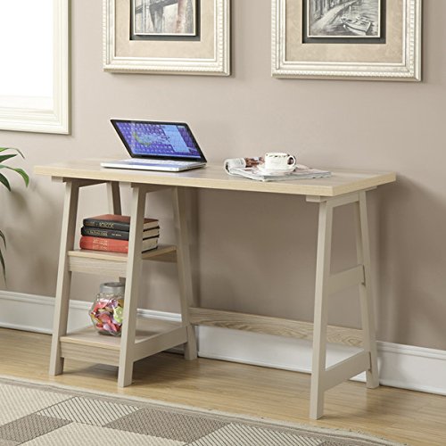 Orodell Weathered White Writing Desk for Home Office