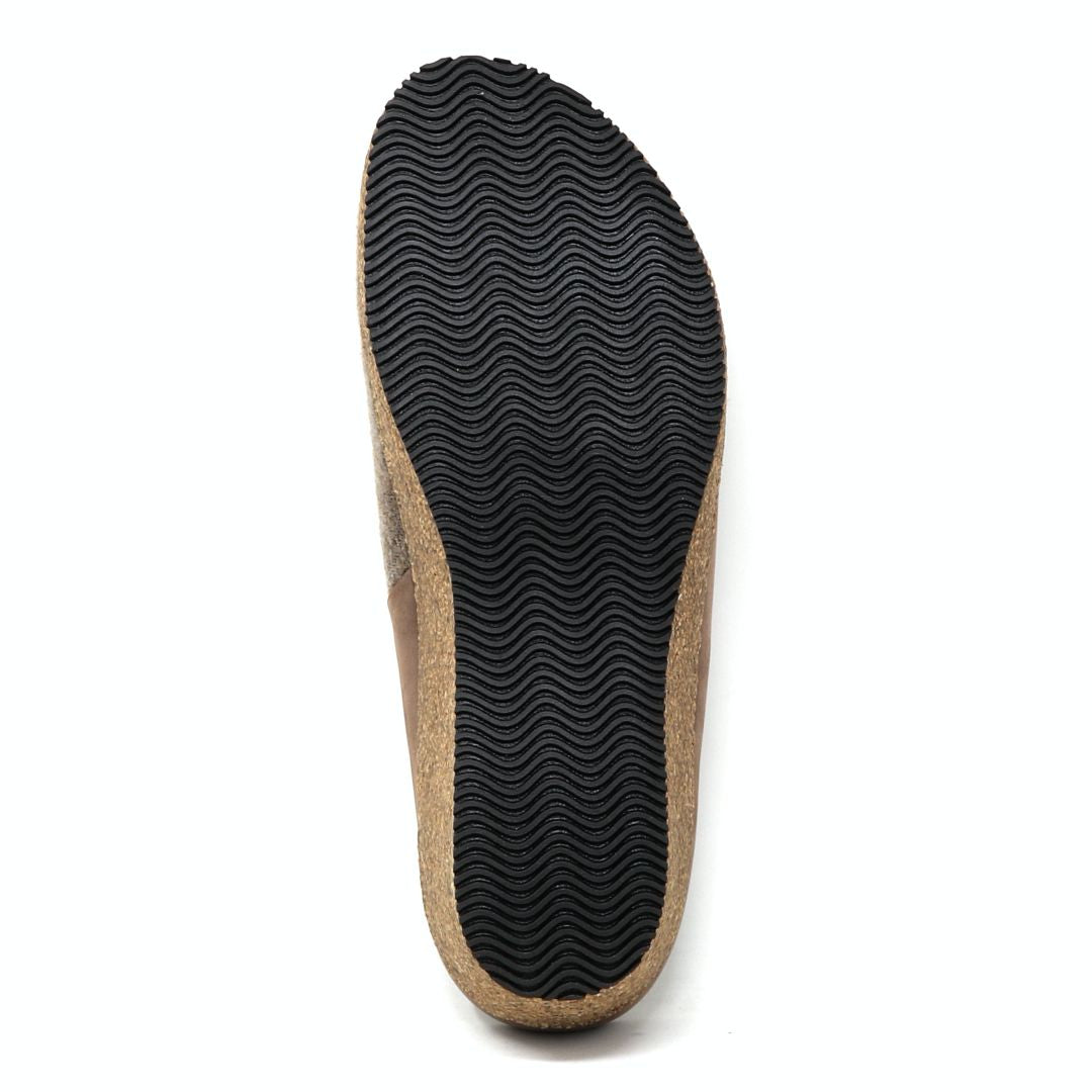 Women's Elsa Leather & Nubuck Wedge Mule Slides - Comfortable Casual Shoes for Women, Perfect for Spring/Summer Outfits, Beach, Shopping & Daily Wear