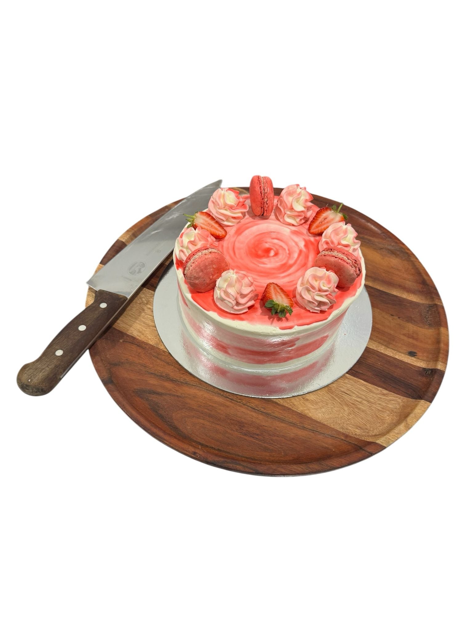 Vanilla Strawberry Sponge Cake - Fluffy & Moist Homemade Style Dessert for Birthdays, Tea Parties & Special Occasions