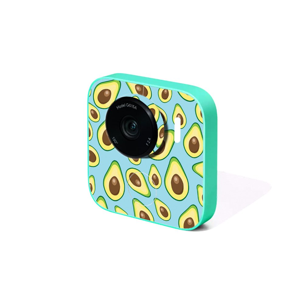 MightySkins Vinyl Decal Wrap Cover for Google Clips Camera - Blue Avocados Design | Protective & Durable Skin | Easy to Apply, Remove & Change Styles | Made in USA | Perfect for Travel, Home Security & Everyday Camera Protection