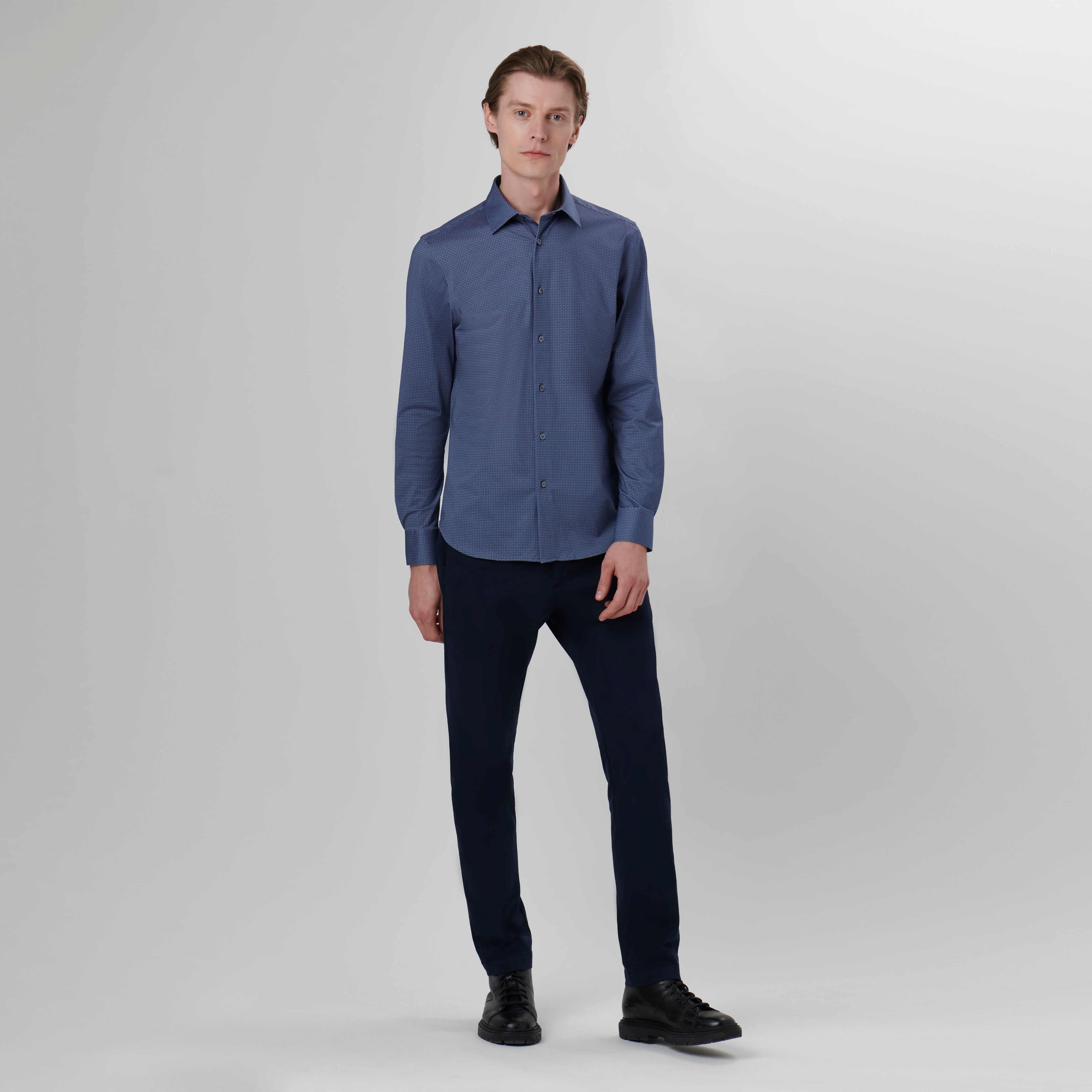 James Geometric Print Cotton Shirt for Men - Stylish & Comfortable Casual Wear for Office, Outings & Everyday Use