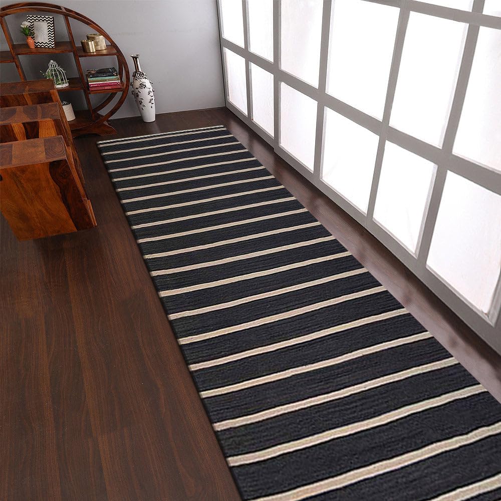 Handmade Flat Weave Kilim Wool Eco-Friendly Area Rugs - 2'6