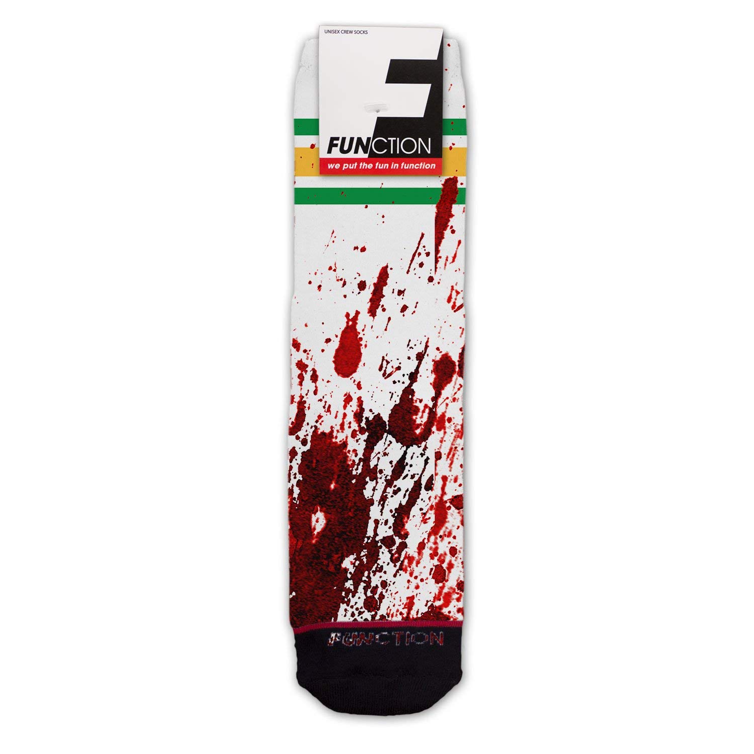 Bloody Tube Socks - Green and Yellow Athletic Compression Socks for Running, Sports & Workout - Comfortable Performance Socks for Men & Women