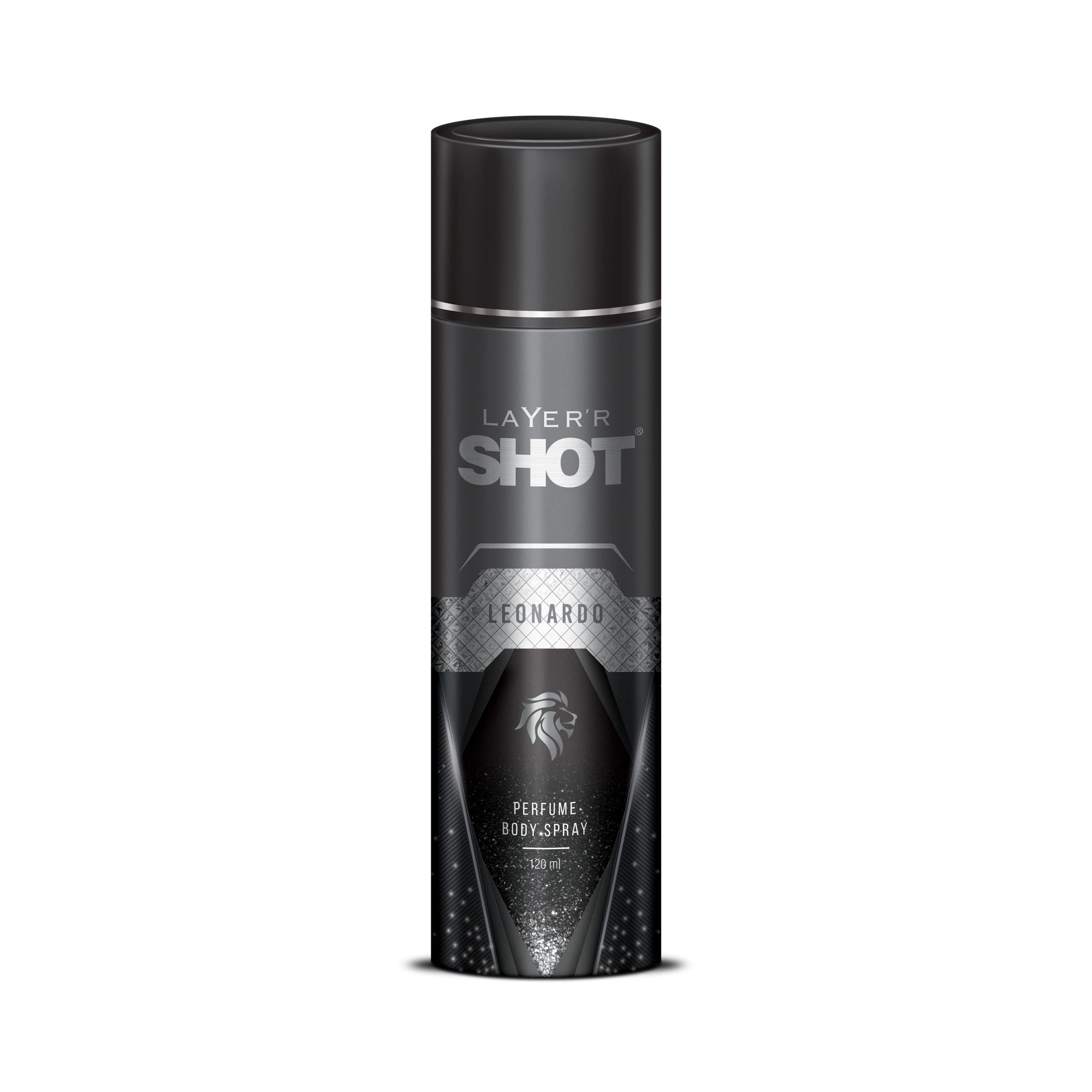 Layer'r Shot Leonardo Men's Body Spray - 120ml | Long Lasting Premium Exotic Fragrance for Men | Cologne Gift Set for Him | Perfect for Office, Gym, Parties & Date Nights | Fresh Scent for Daily Use & Special Occasions