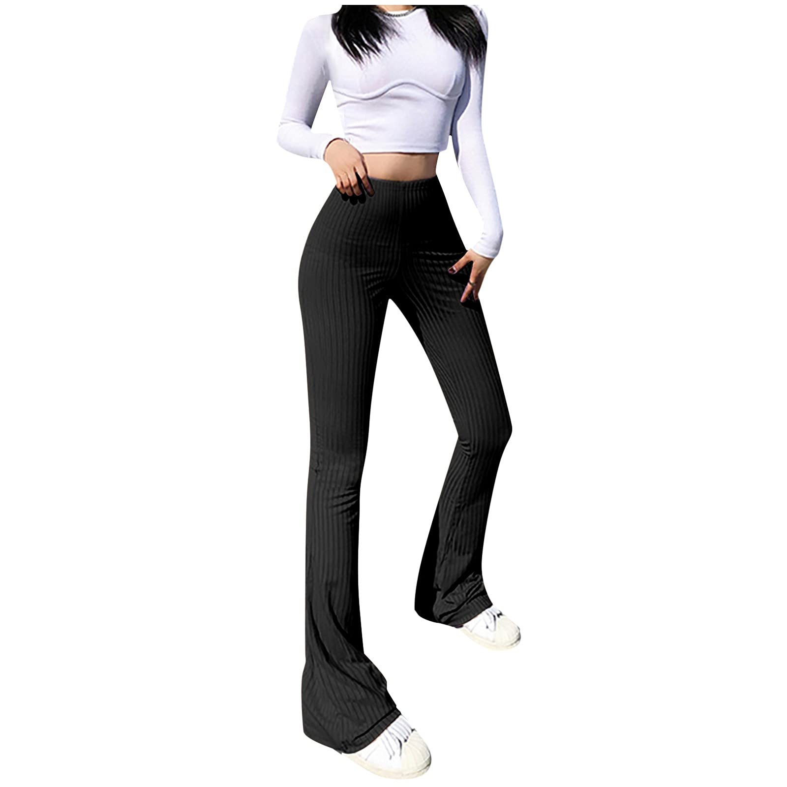 Women's High Waist Yoga Pants with Drawstring - Y2K Style Slim Fit Ruched Elastic Sweatpants for Casual Wear & Workout | Perfect for Gym, Lounge & Street Fashion
