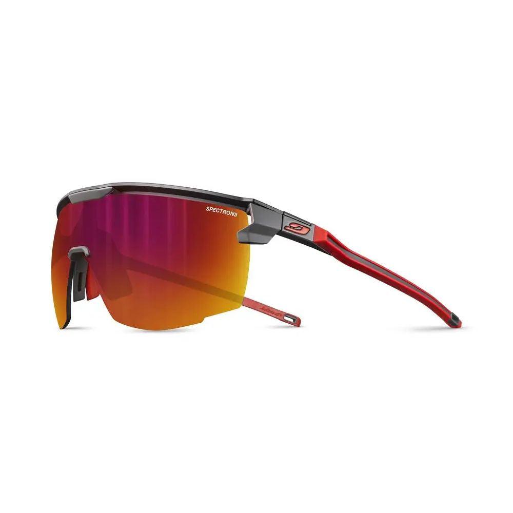 Julbo Ultimate Spectron 3 CF Sunglasses - Black/Red - Polarized Sports Glasses for Running, Cycling & Outdoor Adventures