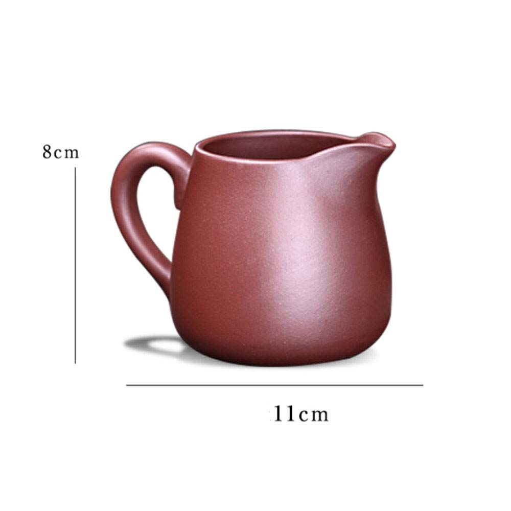 260ml Yixing Purple Clay Tea Set - Chinese Zisha Kung Fu Tea Accessory with Fair Cup & Tea Drain, Dicaoqing Ni Tea Pitcher for Brewing Oolong, Pu-erh & Green Tea - Perfect for Home, Office & Tea Ceremonies