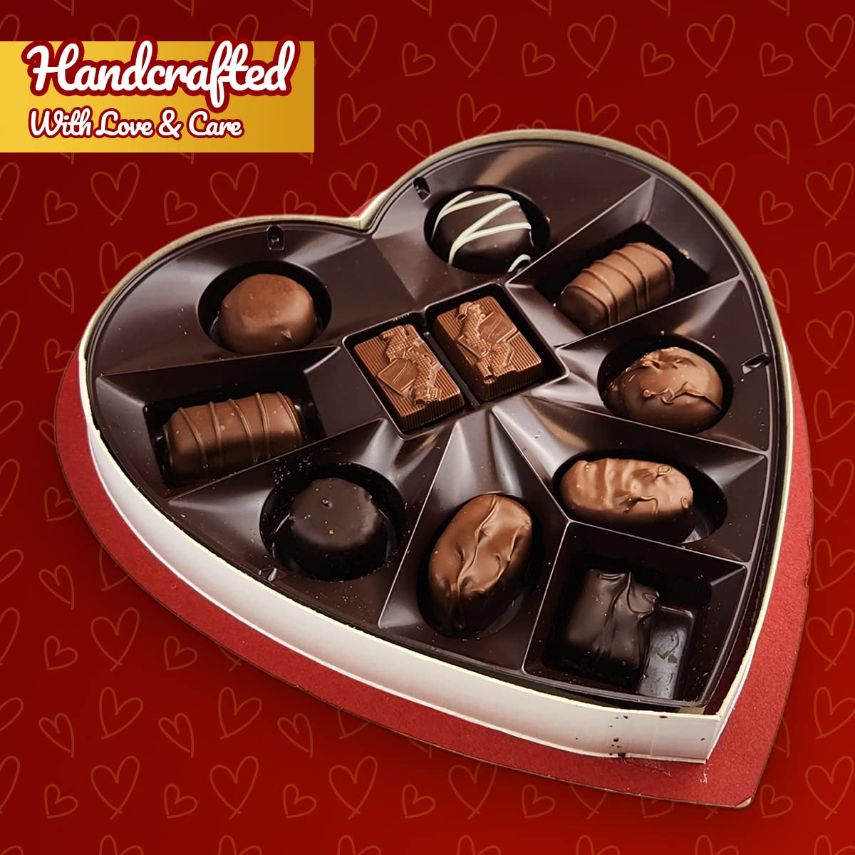 Whitman's Assorted Chocolate Sampler - 5.1oz Premium Milk & Dark Chocolate Gift Box for Mother's Day, Valentine's, Birthdays & Special Occasions - Heart-Shaped Candy Box to Impress Loved Ones - Perfect for Gifting, Celebrations & Sweet Moments (1 Pack)