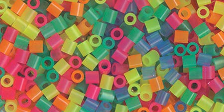 Perler Beads 80-15186 Neon Mix 1000 Beads - Small Multicolor Plastic Beads for Kids Crafts, DIY Jewelry Making & Fun Art Projects