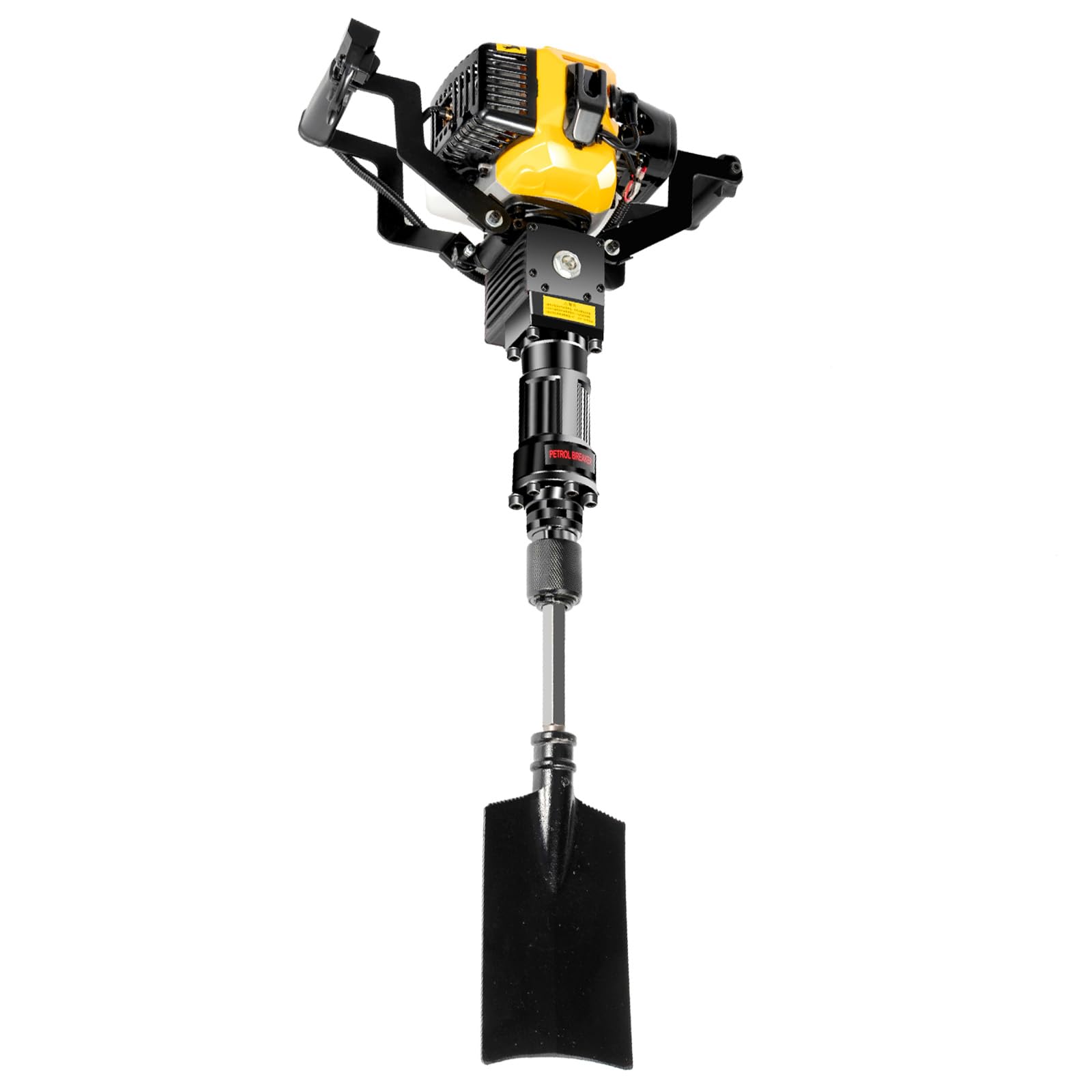 52cc 2-Stroke Gas Powered Handheld Planting Shovel Drill - Portable Single Cylinder Garden Tree Digger & Excavator for Farm, Home & Landscaping | Ideal for Digging Holes, Planting Trees & Garden Maintenance