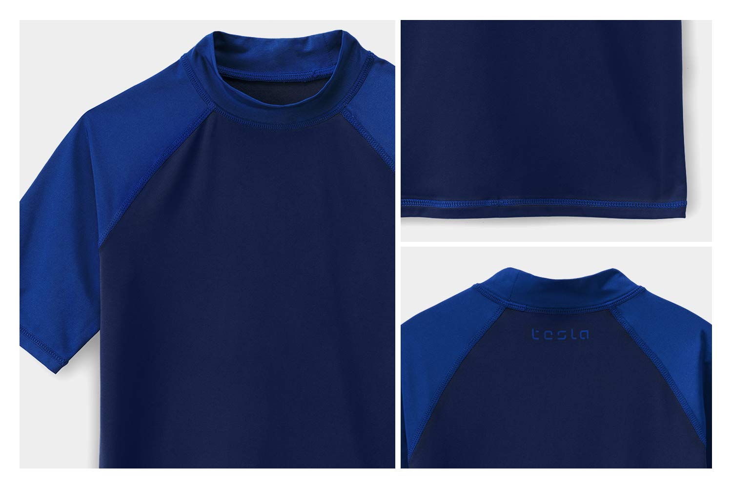 TSLA UPF 50+ Kids Sun Protection Rash Guard - Short Sleeve UV Swim Shirt for Boys & Girls - SPF Surf & Water Shirt for Swimming, Beach, Pool & Outdoor Activities