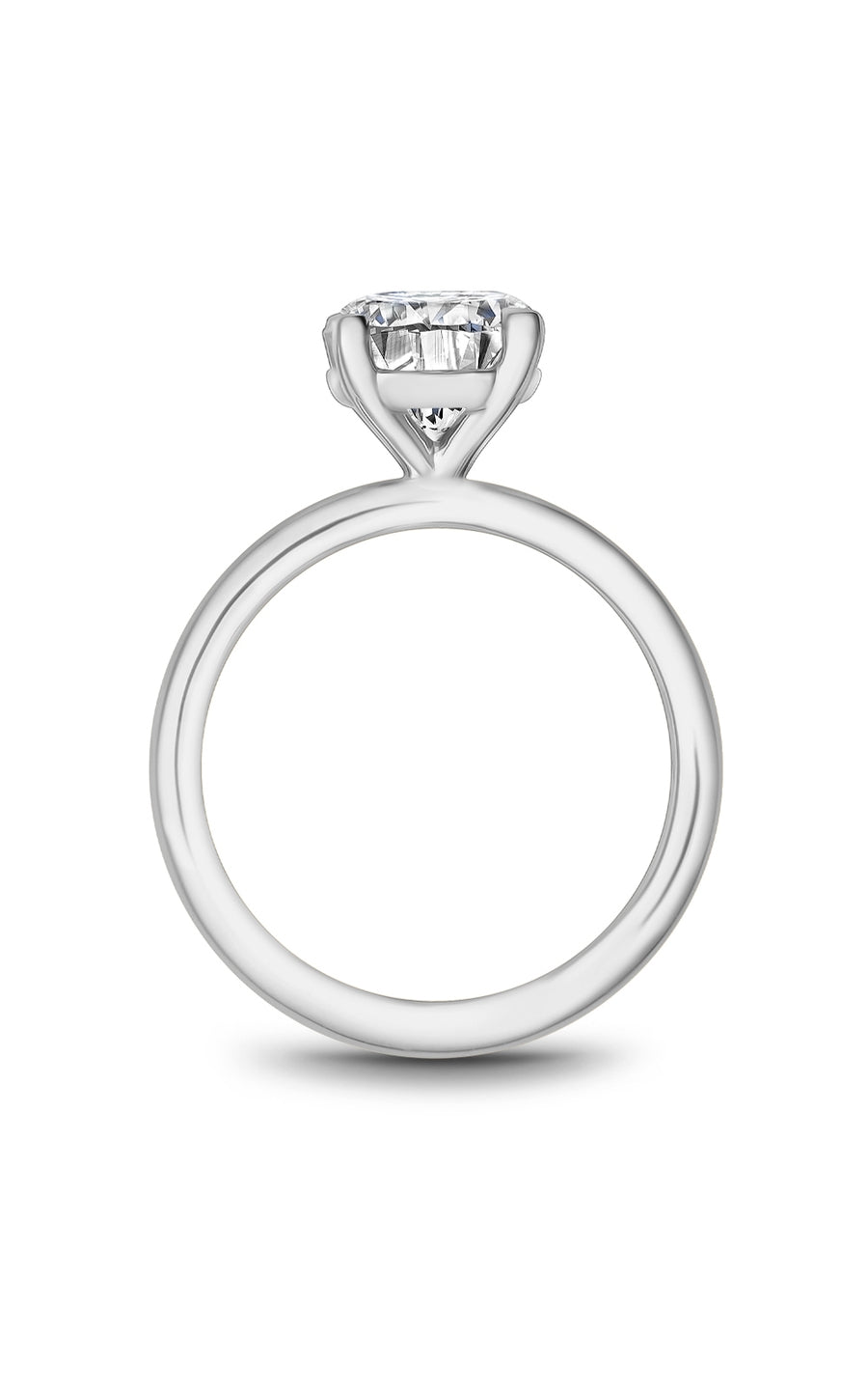 Noam Carver B371 01A Bridal Engagement Ring - 14K White Gold Diamond Wedding Band for Women, Perfect for Proposals, Anniversaries & Romantic Occasions