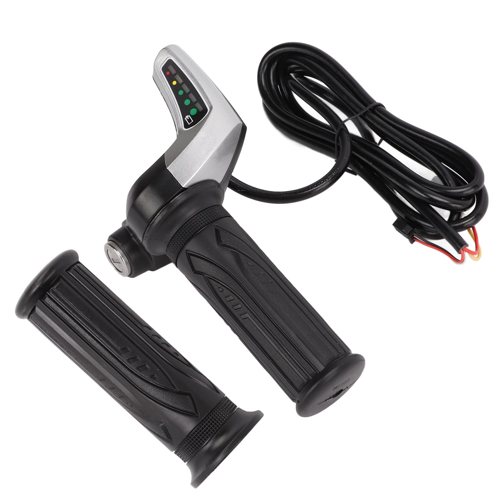 Universal Electric Bike Throttle Grip - LED Display & Power Key Lock for E-Bikes & Scooters - Speed Control Knob with Twist Accelerator - Perfect for Commuting & Outdoor Adventures