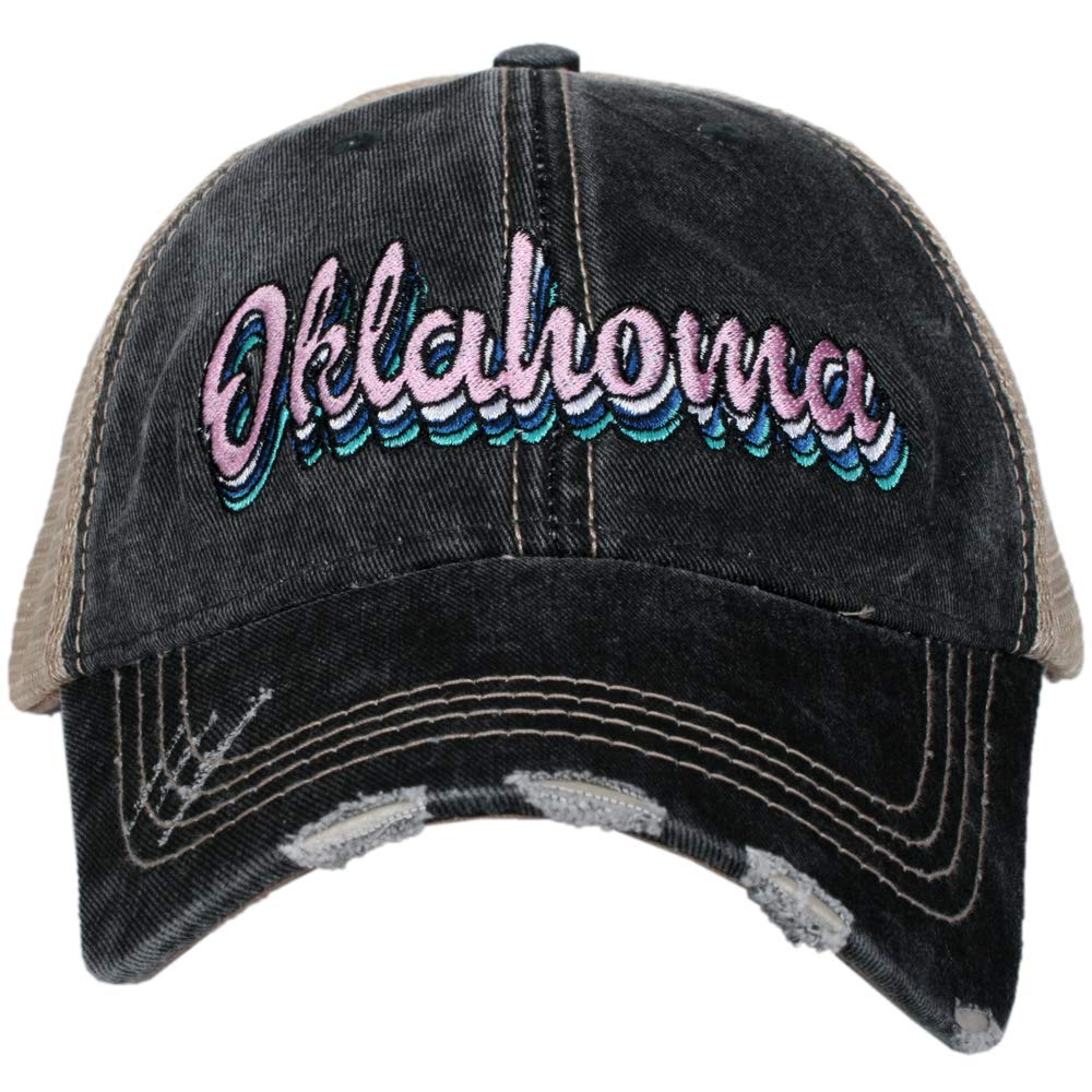 KATYDID Oklahoma Baseball Hat for Women - Stylish Cute Trucker Cap with Mesh Back - Perfect for Outdoor Sports, Concerts & Casual Wear