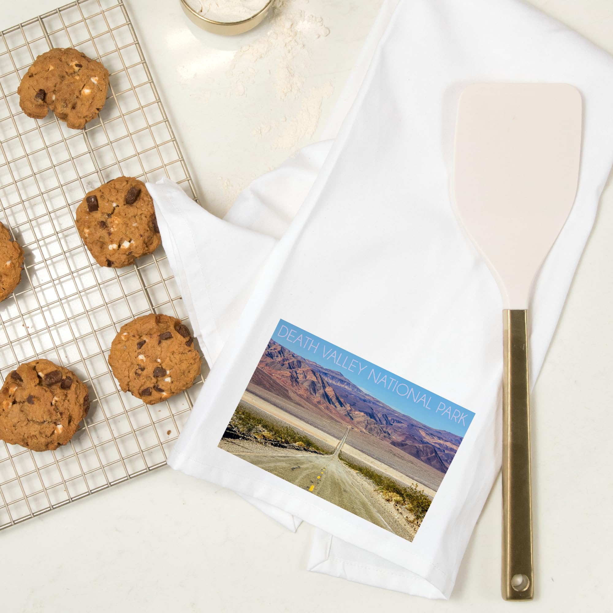 Lantern Press Death Valley National Park Cotton Tea Towel - 100% Cotton Decorative Hand Towel for Kitchen & Home Decor - Perfect for Gifts, Dish Drying, and Farmhouse Style Decor