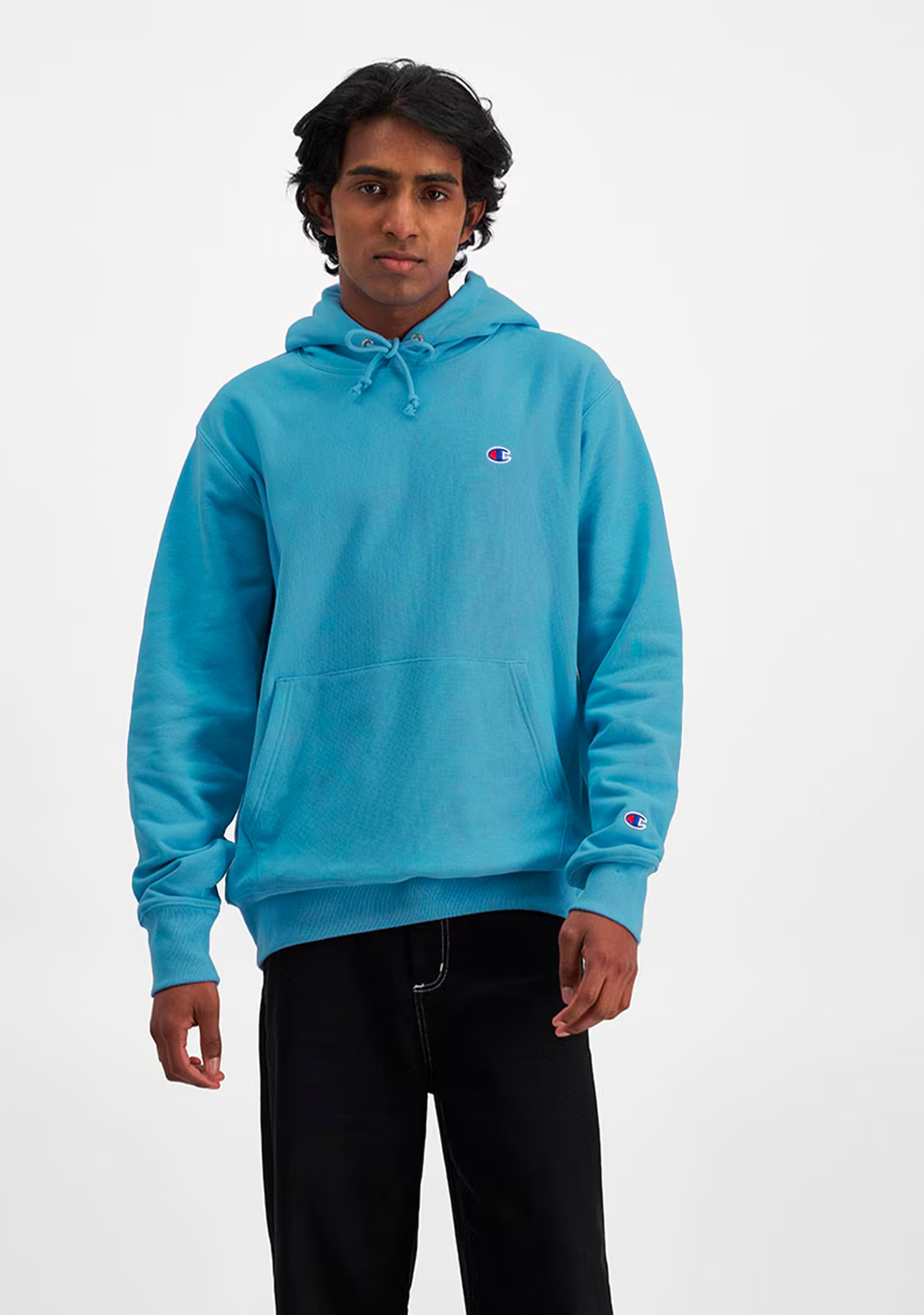 Champion Men's French Terry Hoodie - Soft Cotton Pullover Sweatshirt for Casual Wear & Gym - Perfect for Workouts, Lounging & Street Style