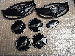 7-Piece Genesis Wing Badge Kit - Hood, Trunk, Steering Wheel & Wheel Cap Emblems - High-Quality Car Stickers for Genesis Vehicles - Perfect for Customization & Car Detailing