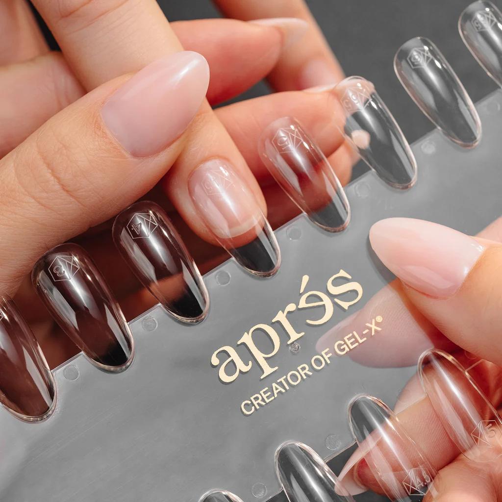 Apres Gel X Nail Tips - Natural & Sculpted Stiletto Medium Length | Professional Salon Quality Press-On Nails for Manicures, Nail Art, and Special Occasions