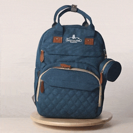 BabyBear Diaper Bag Backpack - Large Insulated Baby Bag with Changing Pad, Stroller Straps & Multiple Pockets for Travel, Daycare & Outings