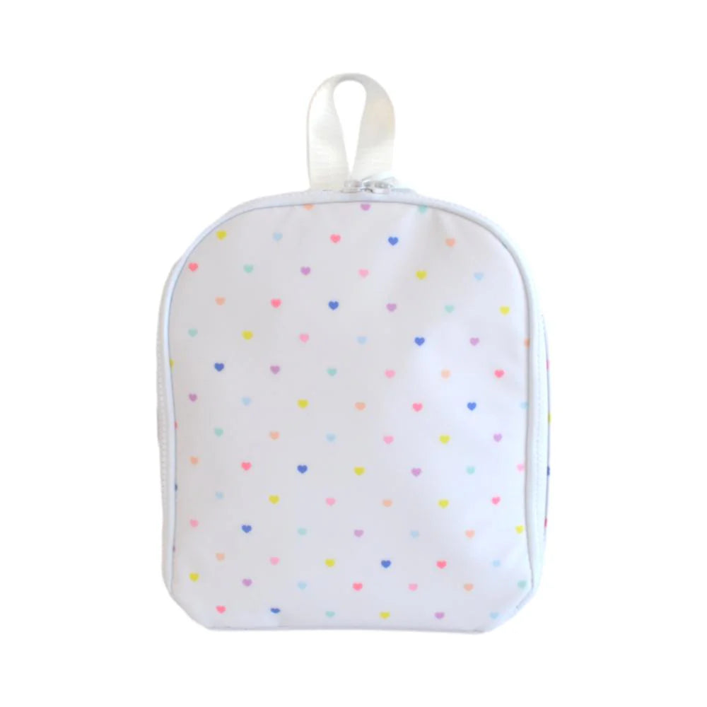 TRVL Design Insulated Lunch Bag with Love Heart Print - Leakproof & Reusable for Work, School, Picnics & Outdoor Activities