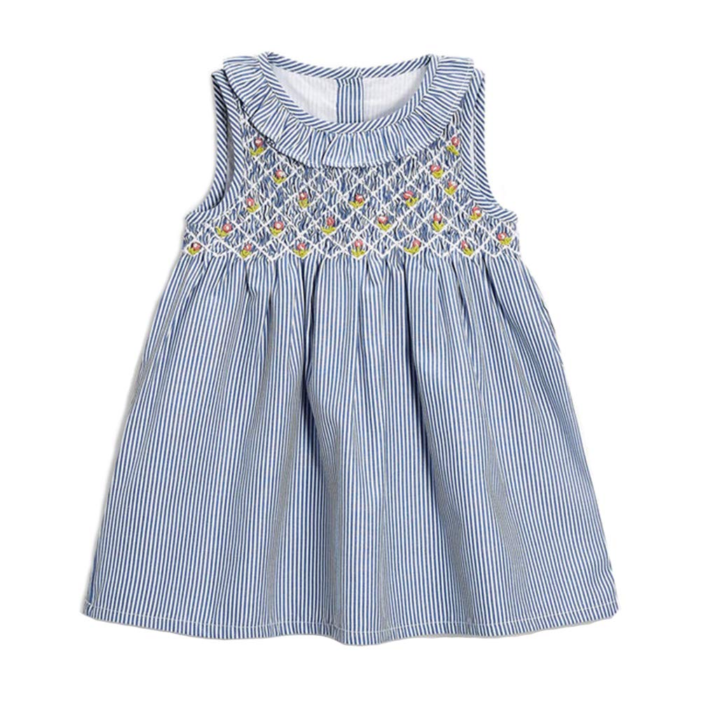 Baby Girl Sun Dress - Wildflower Floral Print Summer Beach Dress, T-Shirt Style One-Piece Outfit for Toddler Girls | Perfect for Seaside Vacations, Outdoor Play & Photoshoots