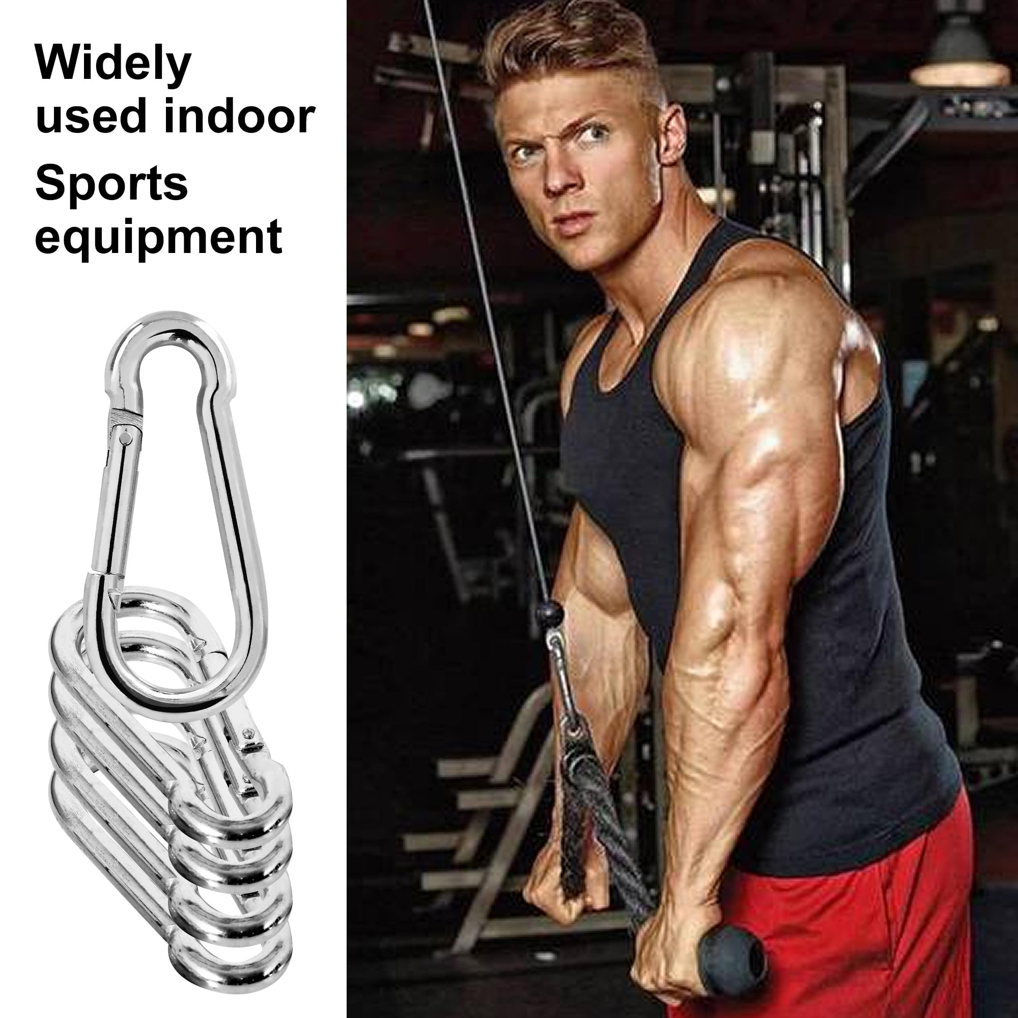 20PCS 4inch Heavy Duty Spring Snap Hook Carabiner Clip - M10 3/8