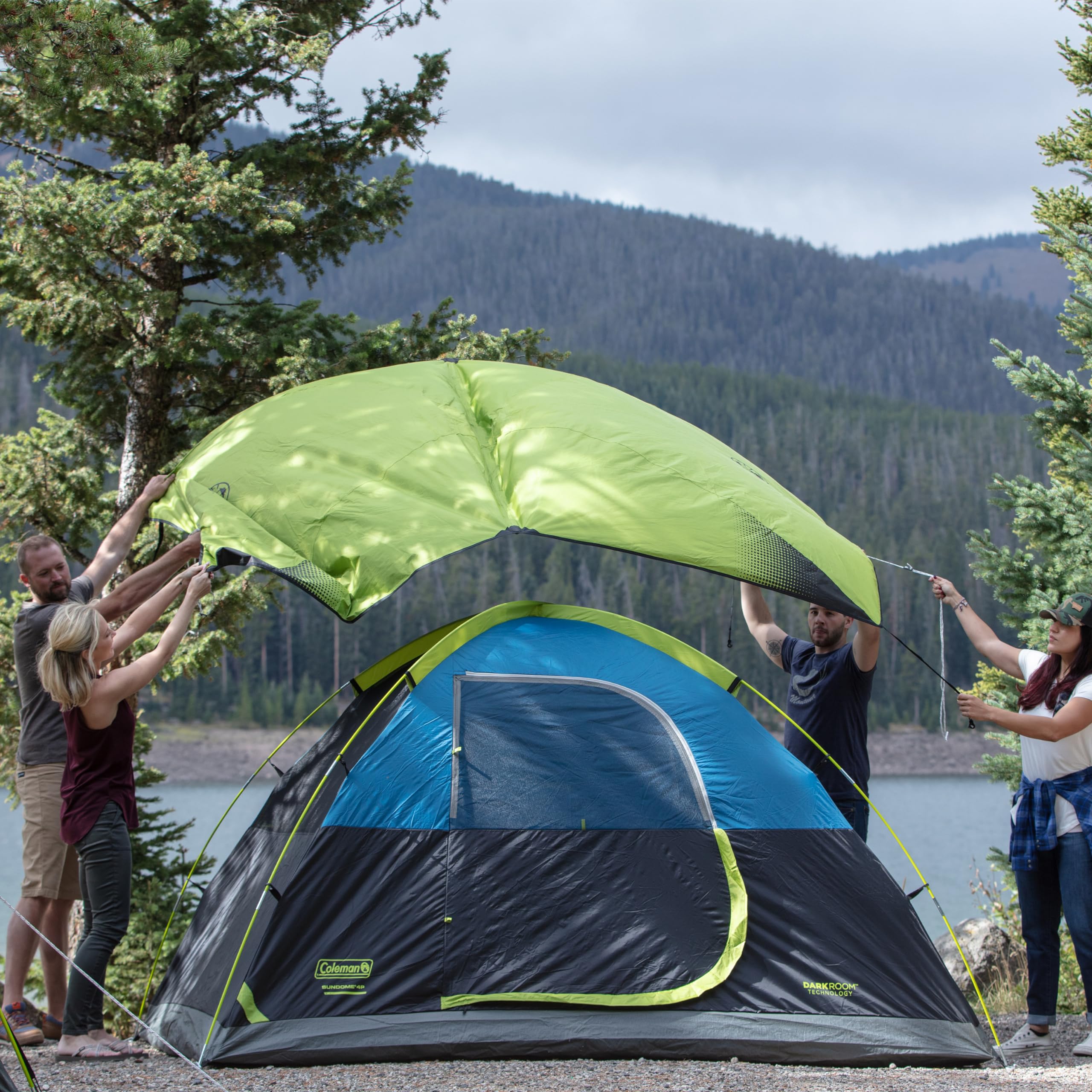 Coleman 6-Person Sundome Dark Room Dome Tent for Camping - Waterproof, Easy Setup Family Tent for Outdoor Adventures, Backpacking & Beach Trips