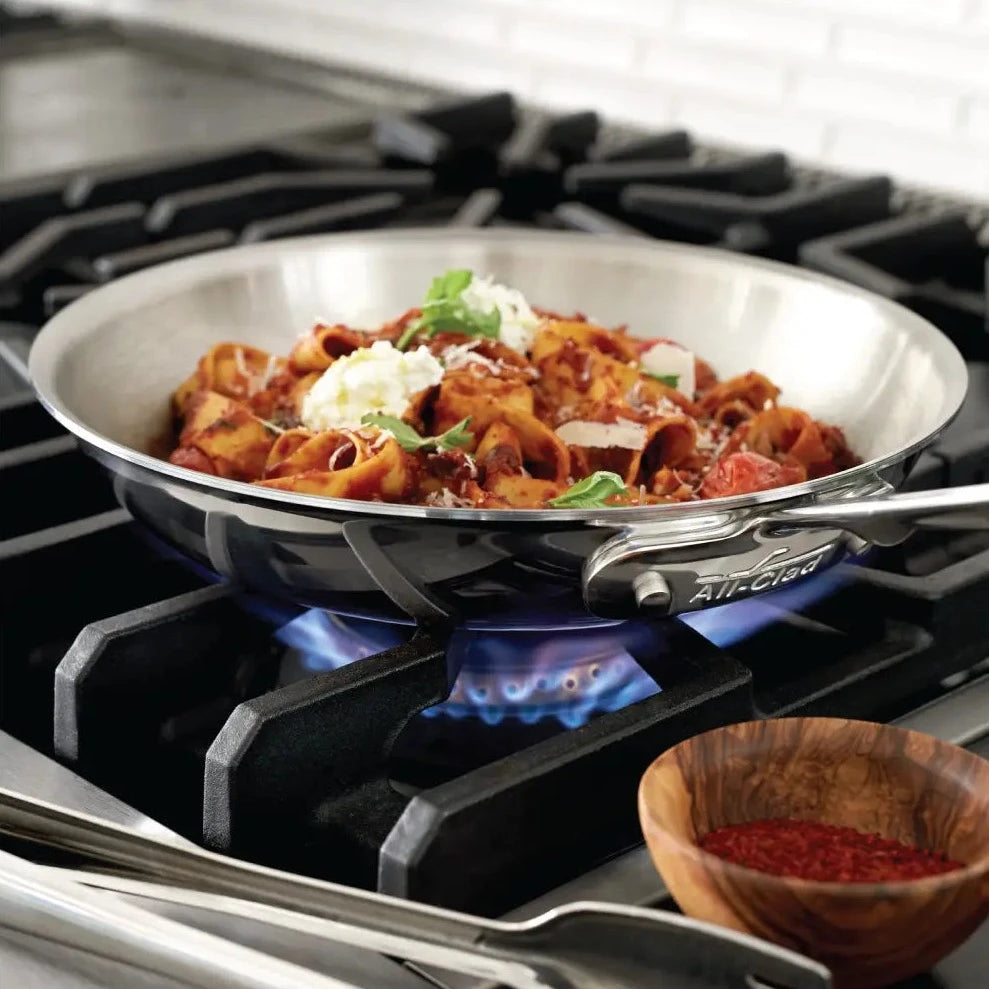 All-Clad D5 Stainless Steel 12-Inch Fry Pan Skillet - Professional Grade Cookware for Searing, Sautéing & Frying - Induction Compatible, Oven & Broiler Safe to 600°F - Perfect for Home Chefs & Professional Kitchens