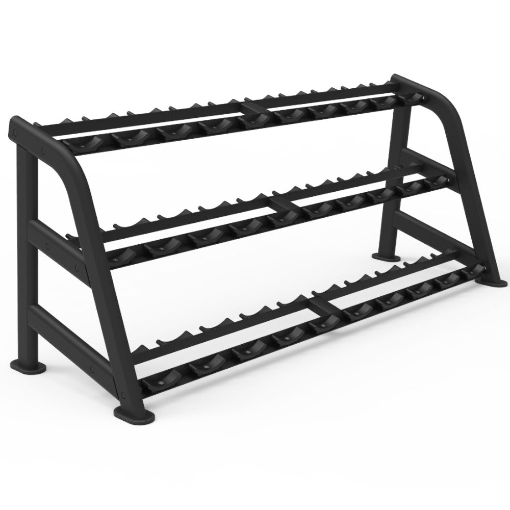 Pegasus 2S 3-Tier 15-Pair Dumbbell Rack - Heavy Duty Dumbbell Storage Organizer for Home Gym, Fitness Equipment & Weight Training Accessories - Perfect for Garage, Basement & Commercial Gyms