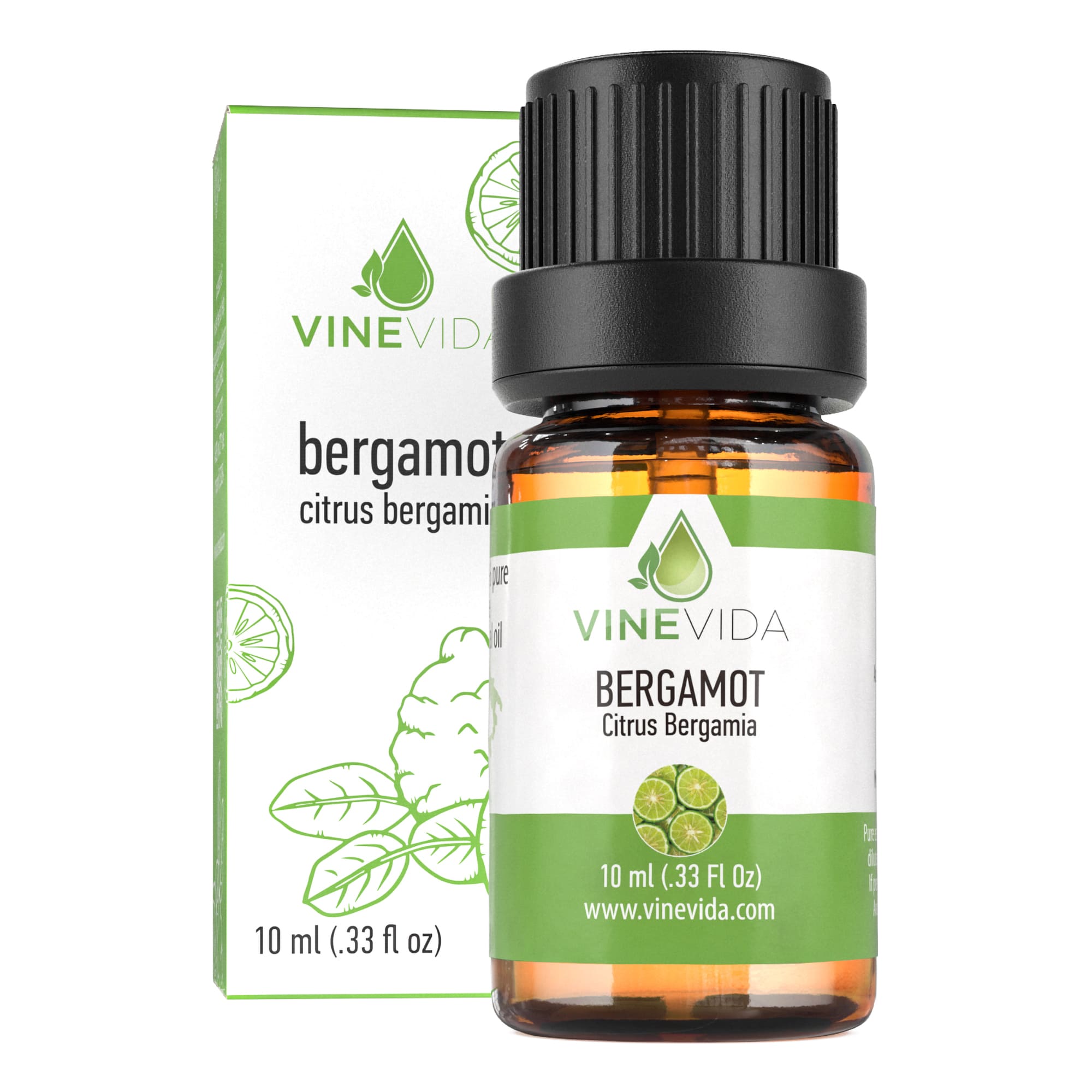 10 mL Bergamot Calabrian Essential Oil (Prefilled) - Aromatherapy, Diffuser & Massage Oil for Relaxation & Stress Relief