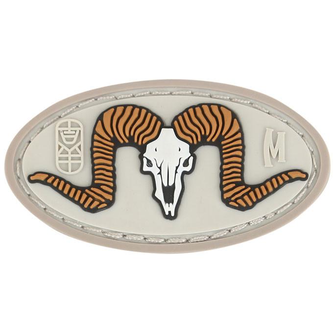 Ram Skull Morale Patch - Tactical Hook and Loop Emblem for Military, Outdoor & Cosplay Use | Durable Embroidered Badge for Hats, Vests & Backpacks