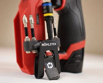 Nohlster Locking Tool Clip & GruuvNüb Bit Holder - Secure Multi-Tool Holder for Belt or Pocket - Perfect for Construction, DIY, and Outdoor Activities