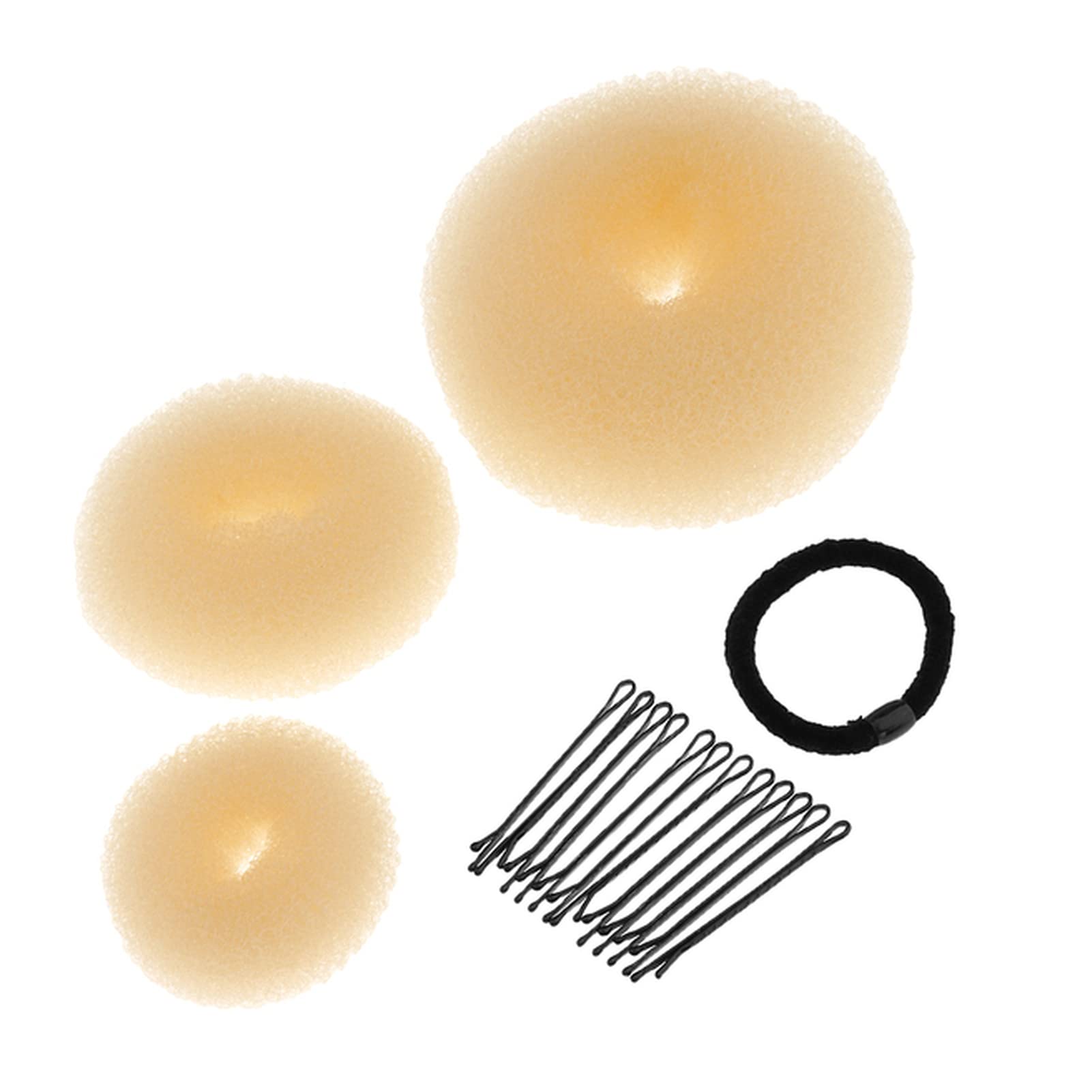 Zebiaotech Donut Bun Maker Ring - Hair Scrunchie Holder & Headband for Women & Girls - Perfect for Workouts, Yoga, and Everyday Styling (Beige)