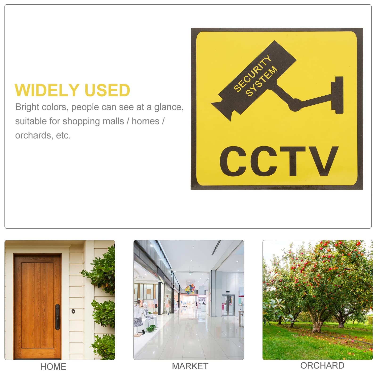 10pcs CCTV Warning Stickers - Vinyl Decals for Monitor & Office Camera Security