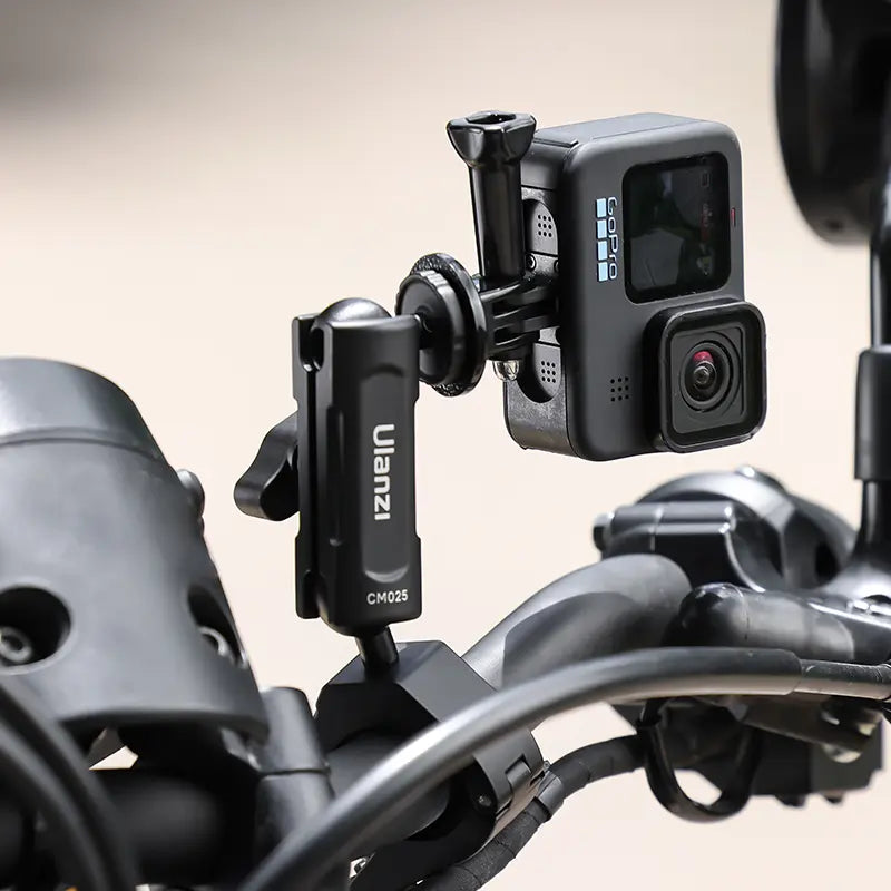 Ulanzi Universal Bike & Motorcycle Handlebar Mount for GoPro Hero 13, Insta360 & Action Cameras - Secure Clamp for Cycling, Motorcycling & Outdoor Adventures - Model C018GBB1