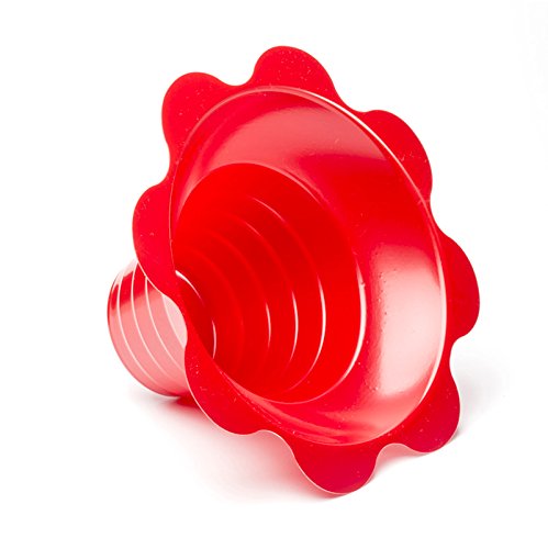 1000-Pack 4oz Small Shaved Ice Snow Cone Flower Cups - Red Disposable Party Supplies for Summer Treats, Weddings & Carnivals