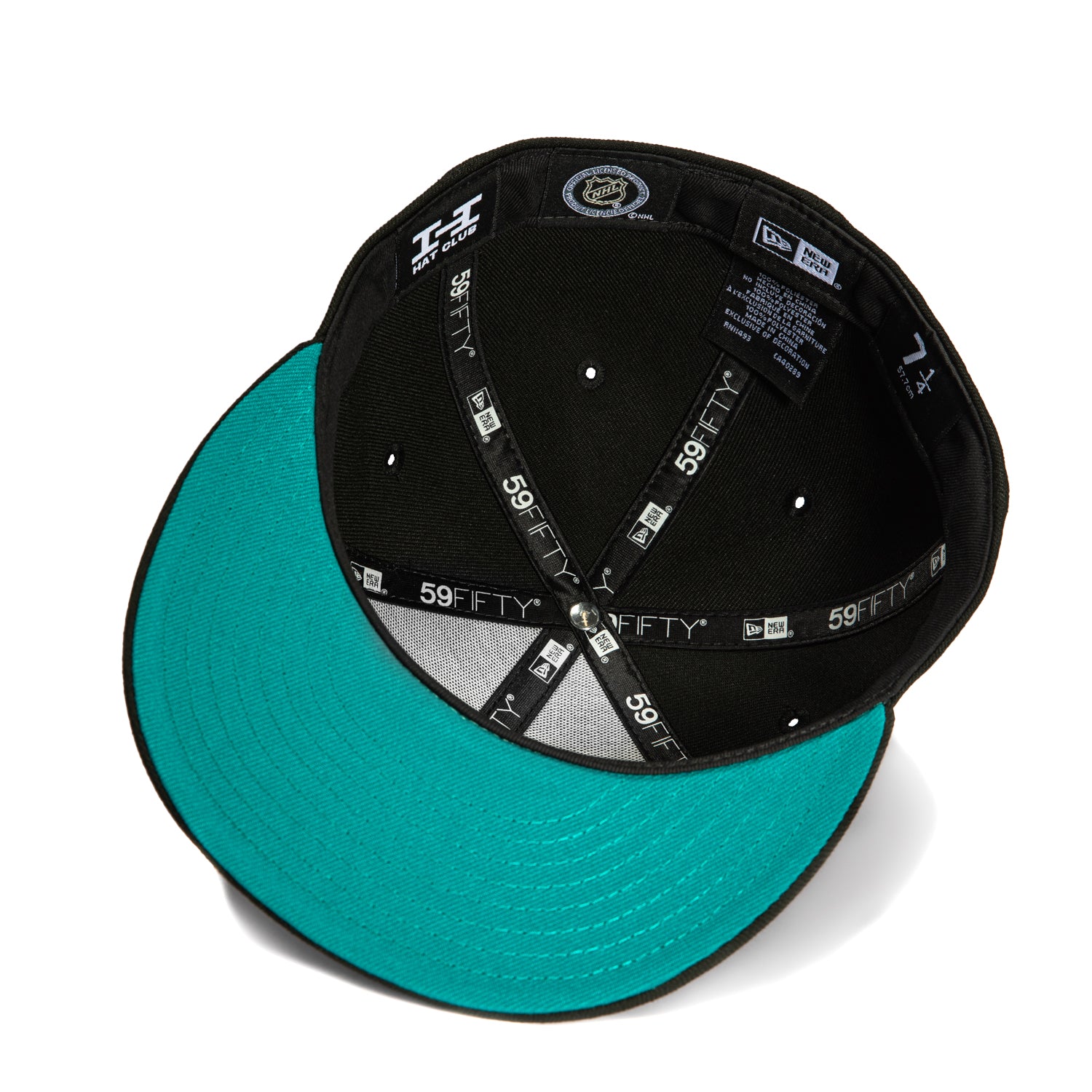 New Era 59Fifty San Jose Sharks Team UV Protection Adjustable Snapback Hat - Black | Official NHL Licensed Baseball Cap for Men & Women | Perfect for Games, Outdoor Activities & Sports Fans