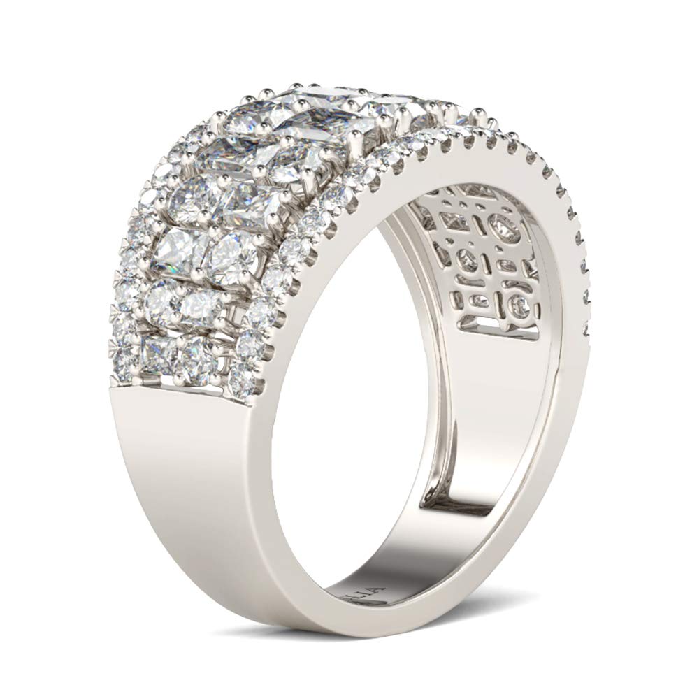 Jeulia 925 Sterling Silver CZ Diamond Band Ring for Women - Wedding, Engagement, Anniversary, Promise Ring - Elegant Bridal Jewelry Set for Everyday Wear & Special Occasions
