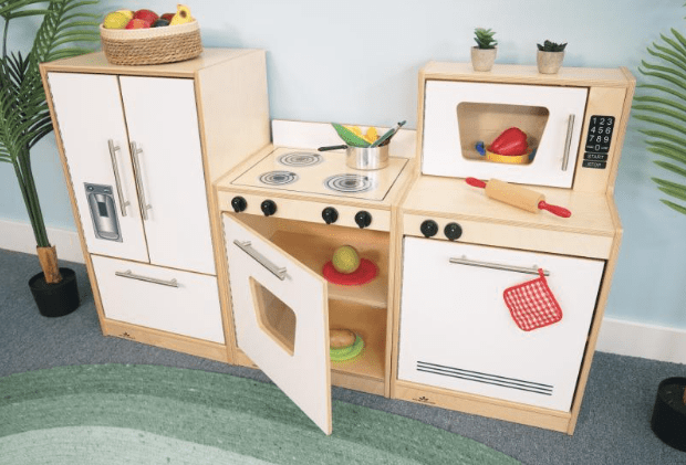 Modern White Electric Stove WB7420 - Sleek & Energy Efficient for Kitchen, RV, or Small Space Cooking