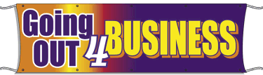 Going Out of Business Sale Giant Outdoor Banner - Waterproof Vinyl Sign for Store Closing, Liquidation, and Clearance Events - Perfect for Retail Stores, Restaurants, and Business Closures