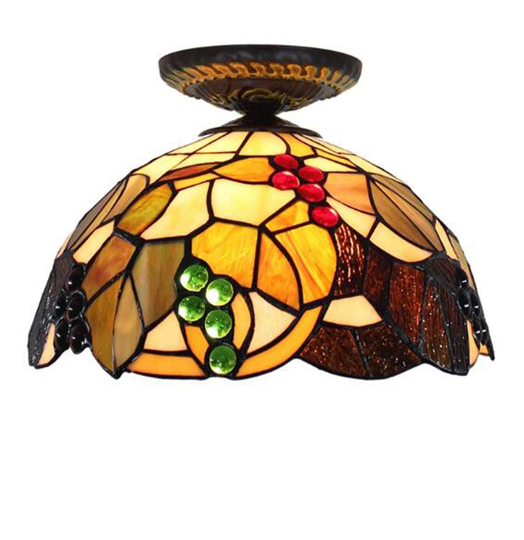 Tiffany Style Ceiling Light Fixture - 12
