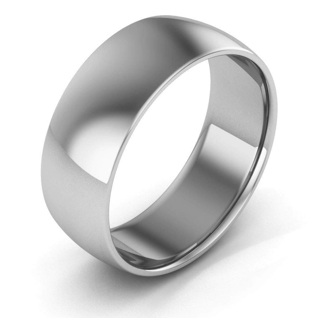 10K White Gold Plain Wedding Bands for Men & Women - 7mm Comfort-Fit Lightweight Design - Perfect for Anniversaries, Engagements, and Everyday Wear