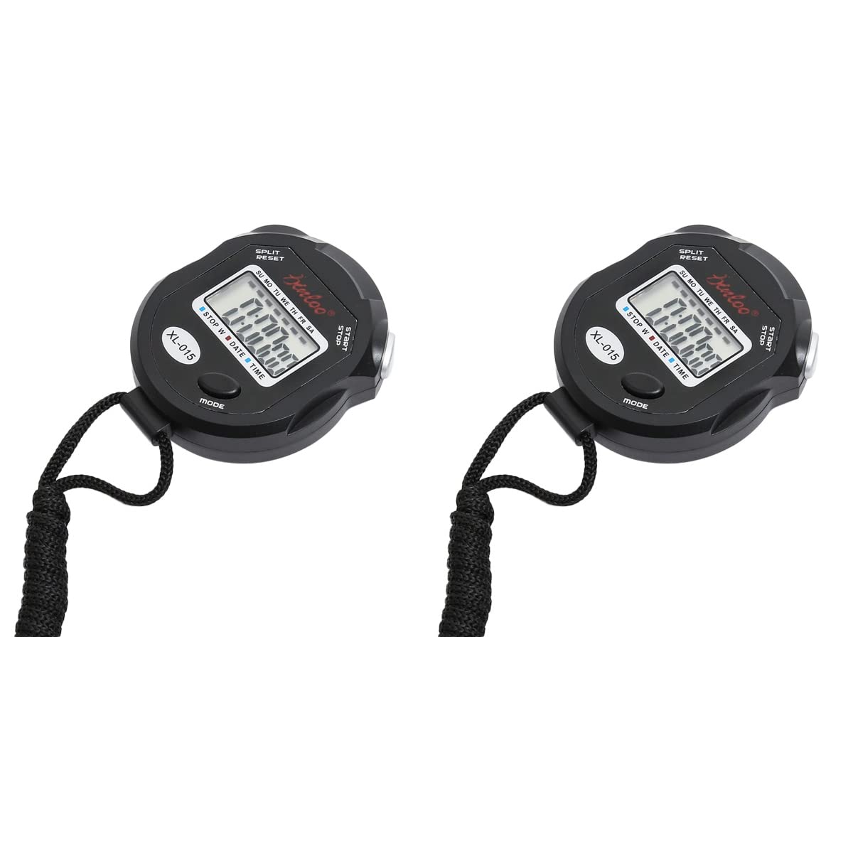 PRETYZOOM 2-Pack Digital Timer with LCD Display - Professional Stopwatch for Sports, School Games & Time Tracking - Multi-Function Electronic Timer for Running, Swimming, Fitness & Lab Experiments