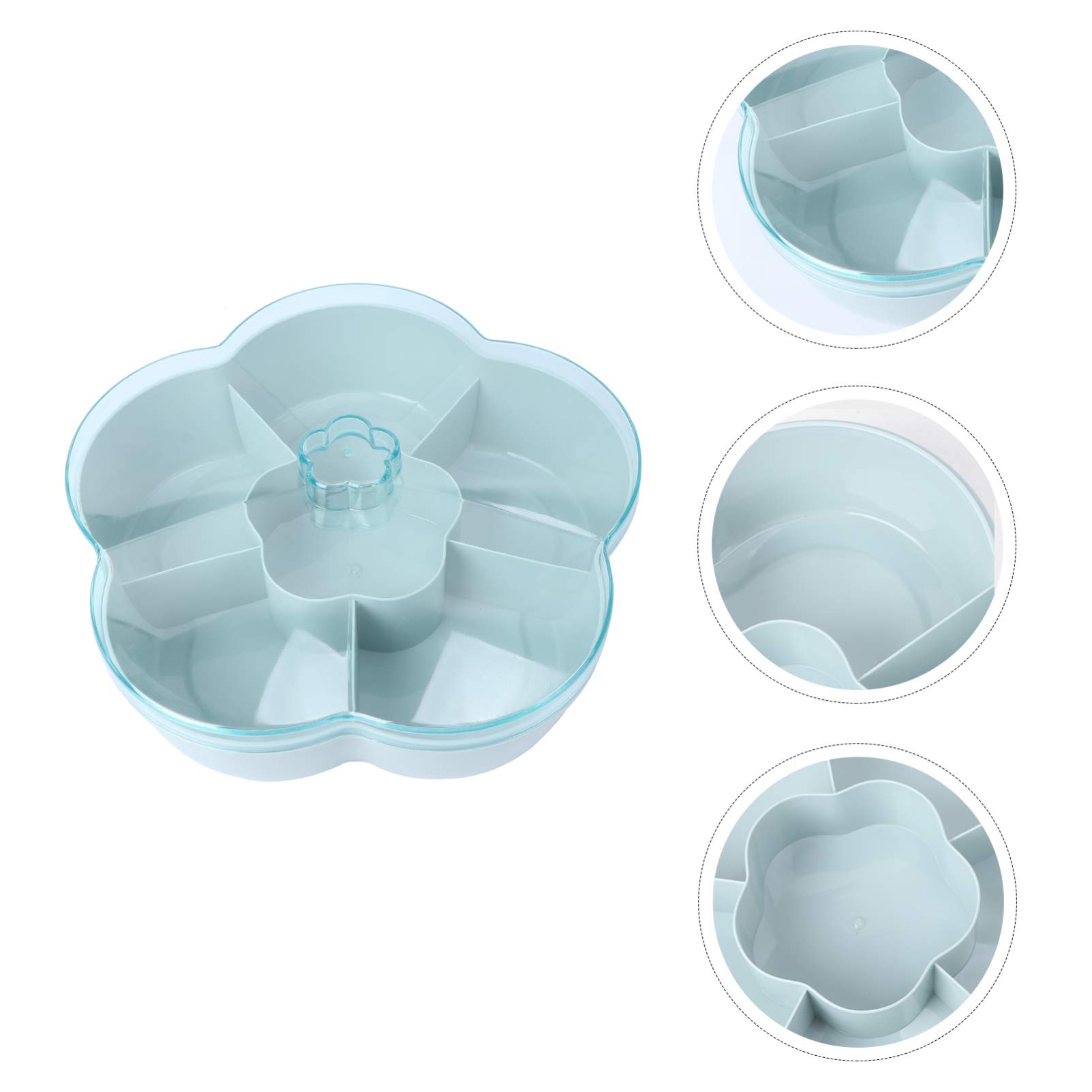 1pc Divided Snack Storage Container with Lid - BPA-Free Polystyrene Serving Tray for Fruits, Nuts, Candy & Flowers | Perfect for Home, Office, Parties & Meal Prep Organization