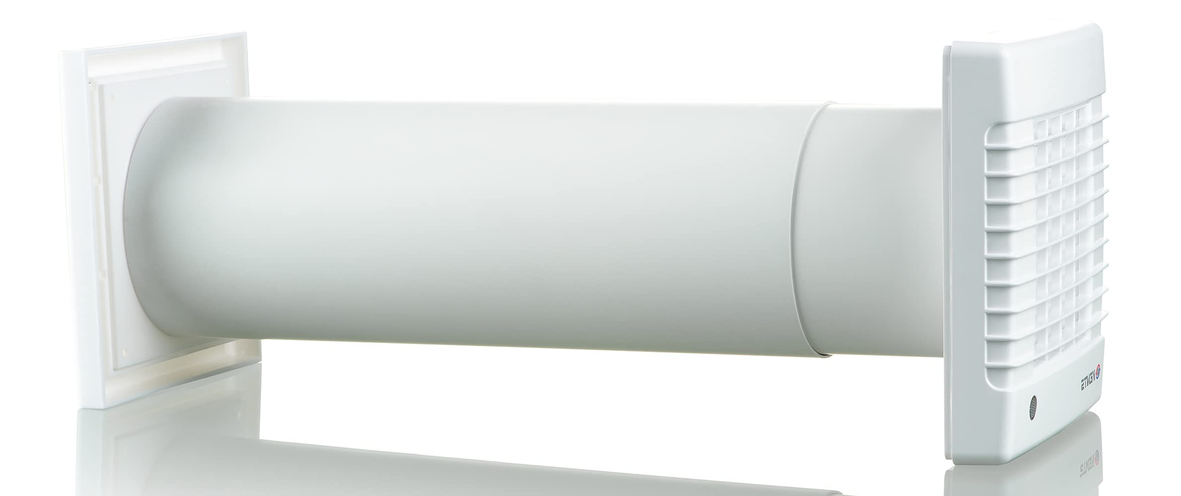 VENTS-US GK 125 MA - 5 Inch Through-The-Wall Exhaust Ventilation Fan with 102 CFM, Easy Installation, Includes PVC Duct & Plastic Cover - Perfect for Bathroom, Kitchen, Laundry Room Ventilation