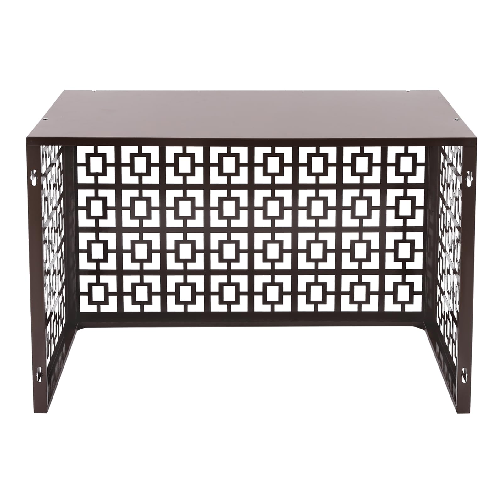 Free Standing Metal Air Conditioner Privacy Fence Screen for Outdoor AC Units - 39.4